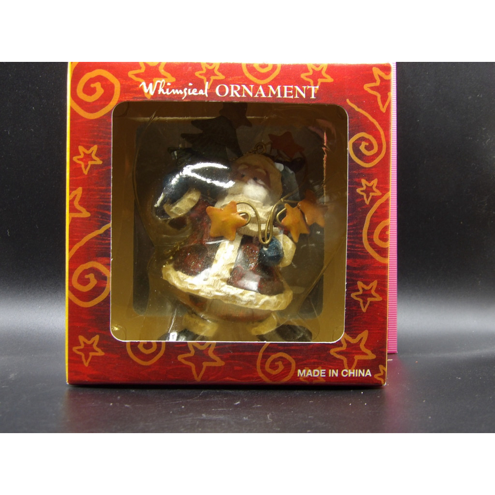 Unbranded Whimsical Santa Ornament - Red & Gold